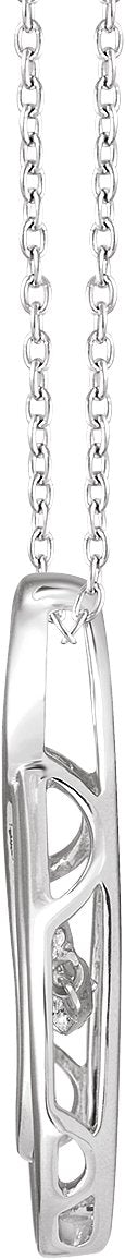 14K Gold Round Natural Mystara Diamond Mystara Diamond® Necklace - view 2