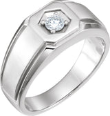 14K Gold Round Natural Diamond Solitaire Ring – 3.9mm Stones