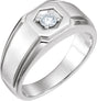 14K Gold Round Natural Diamond Solitaire Ring – 3.9mm Stones