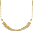 14K Gold Round Natural Diamond Twisted Bar Necklace - Yellow Gold