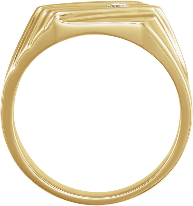 14K Gold Round Natural Diamond Solitaire Ring – 3.2mm Stones - view 2