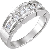 14K Gold Natural Diamond Accented Ring V