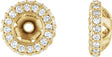 14K Gold Natural Diamond Halo-Style Earring Jackets XVI - Yellow Gold