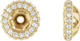 14K Gold Natural Diamond Halo-Style Earring Jackets XVI - Yellow Gold
