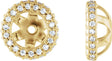 14K Gold Lab-Grown Diamond Halo-Style Earring Jackets VI - Yellow Gold