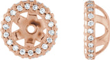 14K Gold Lab-Grown Diamond Halo-Style Earring Jackets VI - Rose Gold