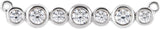 Platinum Round Natural Diamond Bezel-Set Bar Necklace – 1/5 CTW