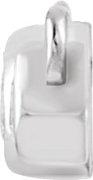 14K Gold Round Lab-Grown Diamond Bezel-Set Bar Necklace – 1/5 CTW - White Gold - view 2