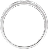 14K Gold Round Natural Diamond Bypass Ring III - view 2