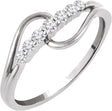 14K Gold Round Natural Diamond Accented Ring VIII - White Gold