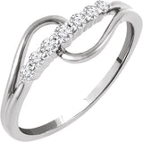 14K Gold Round Natural Diamond Accented Ring VIII - White Gold