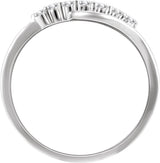 14K Gold Round Natural Diamond Accented Ring VIII - White Gold - view 2