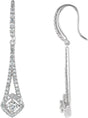 14K Gold Round Natural Diamond Chandelier Earrings – 3.1mm Stones
