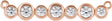 14K Gold Round Lab-Grown Diamond Bezel-Set Bar Necklace – 1/5 CTW - Rose Gold