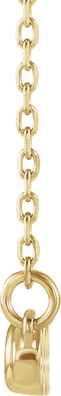 14K Gold Round Natural Diamond Bezel-Set Bar Necklace – 1/5 CTW - Yellow Gold - view 2