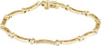 14K Gold Round Natural Diamond Line Bracelet XIV - Yellow Gold