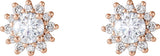 14K Gold Natural Diamond Round 4-Prong Halo-Style Stud Earrings - Rose Gold - view 2