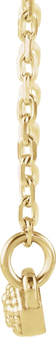 14K Gold Round Natural Diamond Accented Bar Necklace – 1/10 CTW - Yellow Gold - view 2