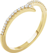 14K Gold Round Natural Diamond Accented Ring VII - Yellow Gold