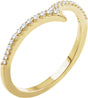 14K Gold Round Natural Diamond Accented Ring VII - Yellow Gold