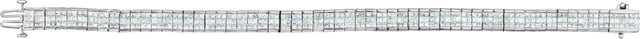 14K Gold Square Natural Diamond Line Bracelet - view 3
