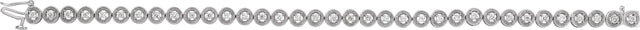 14K Gold Round Natural Diamond Line Bracelet XII - White Gold - view 3