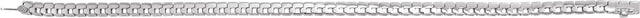 18K Gold Square Natural Diamond Accented Line Bracelet - White Gold - view 4