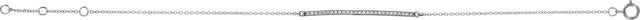 14K Gold Round Natural Diamond Accented Bar Bracelet - White Gold - view 2