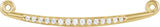 14K Gold Curved Bar Necklace – 26.5x3mm - Yellow Gold