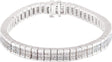 14K Gold Square Natural Diamond Line Bracelet