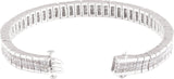 14K Gold Square Natural Diamond Line Bracelet - view 2