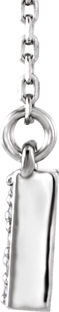 Platinum Round Natural Diamond Halo-Style Necklace – 1/8 CTW - view 2