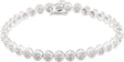 14K Gold Round Natural Diamond Line Bracelet XII - White Gold