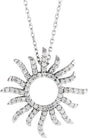 14K Gold Accented Sun Necklace