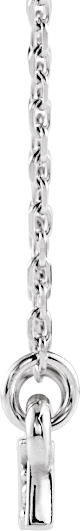 Platinum Geometric Bar Necklace - view 2