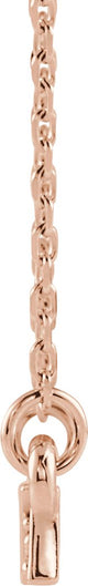 14K Gold Geometric Bar Necklace - Rose Gold - view 2