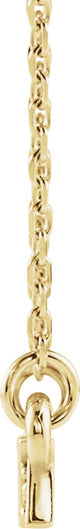 14K Gold Geometric Bar Necklace - Yellow Gold - view 2