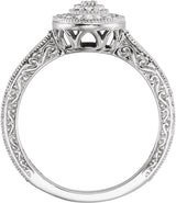 10K Gold Round Natural Diamond Halo-Style Ring - view 2