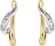 14K Gold Natural Diamond Accented Earring Jackets II