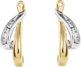 14K Gold Natural Diamond Accented Earring Jackets II