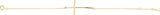 14K Gold Round Natural Diamond Accented Sideways Cross Bracelet - Yellow Gold - view 2
