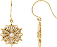 14K Gold Round Natural Diamond Vintage-Inspired Earrings – 3mm Stones