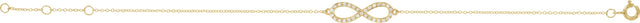 14K Gold Round Natural Diamond Infinity-Inspired Bracelet - Yellow Gold - view 2