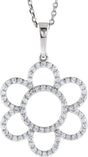 14K Gold Accented Floral Necklace