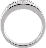 14K Gold Round Natural Diamond Accented Sculptural Ring - view 2