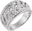 14K Gold Natural Diamond Accented Infinity-Inspired Ring
