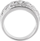 14K Gold Natural Diamond Accented Infinity-Inspired Ring - view 2