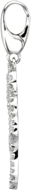 14K Gold Round Natural Diamond Four-Leaf Clover Pendant - view 2