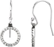 14K Gold Round Natural Diamond Accented Circular Earrings