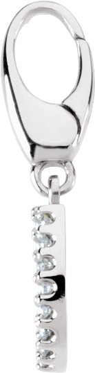 14K Gold Round Natural Diamond Horseshoe Pendant - view 2